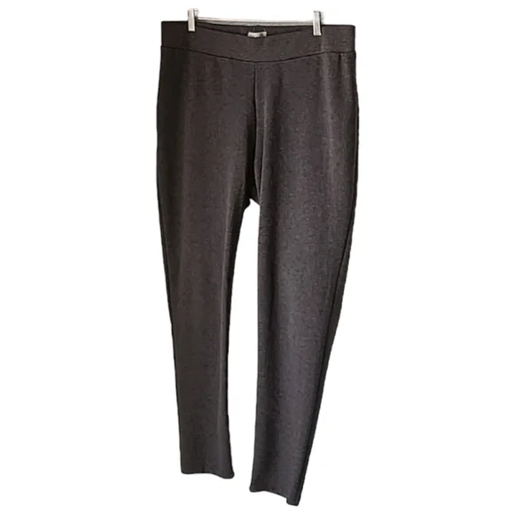 PER SE NORDSTROM Gray Skinny Ankle Knit Pants 1X Plus Pull On Tapered Slim Fit - Picture 4 of 11